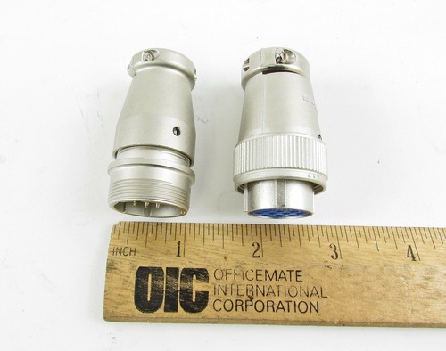 JC6A21-10S Mated To SRCN1A21-10P Line Receptacle Connector 10 Solder Contacts - Picture 2 of 5