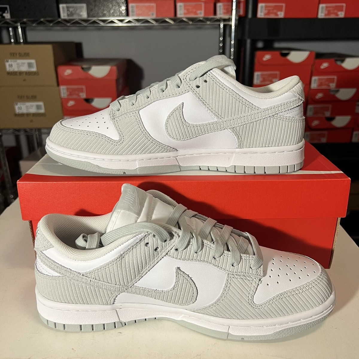 新品　箱付き　NIKE DUNK LOW ホワイト Multiple Size's Nike Dunk Low Light Silver Corduroy Brand