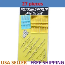 Assorted Beading & Craft Needles Household Repair Needle Set 27 pcs