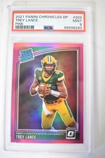 Trey Lance 2021 Panini Chronicles Draft Picks Rated Rookie Pink PSA 9 RC #203
