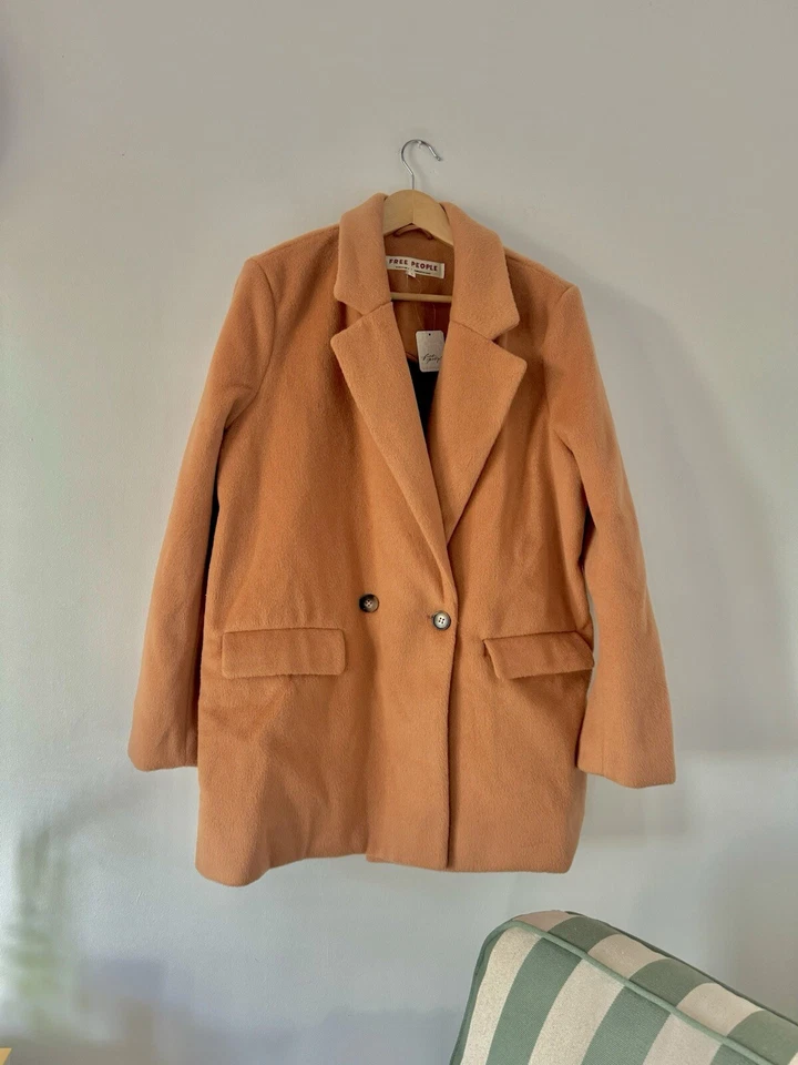 Free People Mari Coat Solid Blazer Jacket Terracotta Medium £178 BNWT New - Image 3 of 4