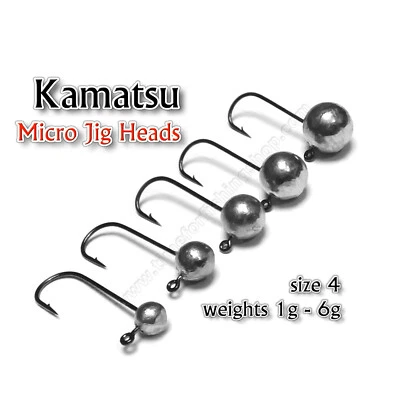 KAMATSU Micro Jig Heads Größe 4 1-6g Drop Shot Angeln Set ultraleicht weicher Köder Kit
