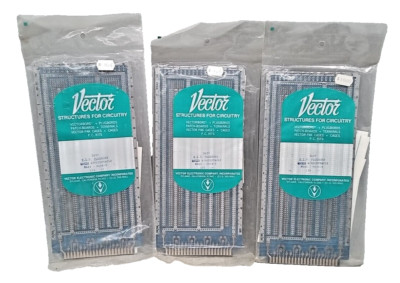 Lot of 3  VECTOR D.I.P Plugboards