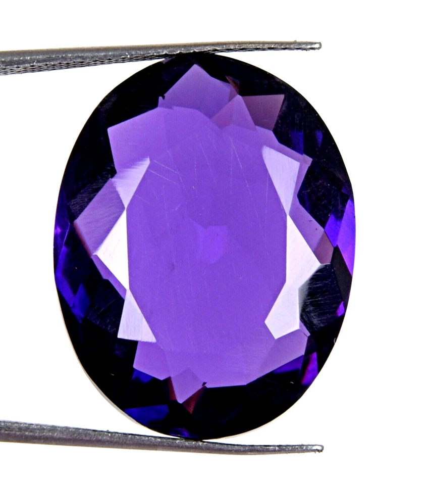 Brazilian Purple Amethyst 66.65 Ct. Faceted Oval Cut Loose Gemstone Ring Pendant - Image 2 of 4