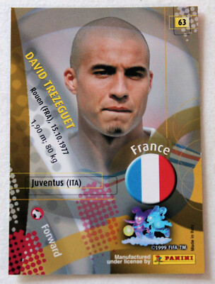 Cartes 1998 Panini football france à l'unité à