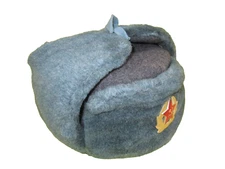 Original 1970s-80s Ushanka Army Winter Hat+Insignia/Never Worn/USSR-Russia