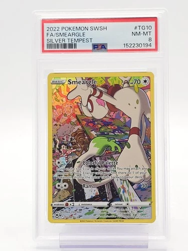 POKEMON SMEARGLE 2022 SILVER TEMPEST TRAINER GALLERY FULL ART PSA 8 Q5677