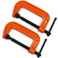 4 Inch C-Clamp Set, Heavy Duty Steel C Clamp Industrial Strength C Clamps for...