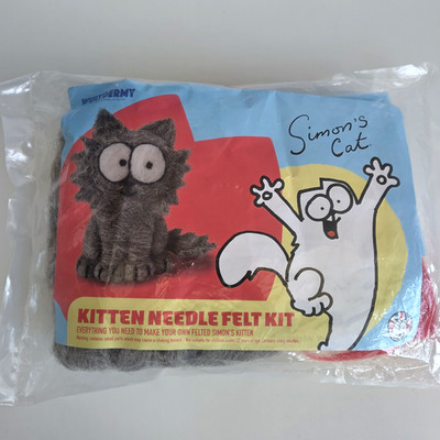 Simons Katze Kätzchen Nadel Filz Set Sticken Basteln Bastelset Neu Versiegelt