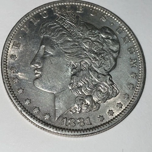 1881 O Morgan Silver Dollar About Uncirculated Plus