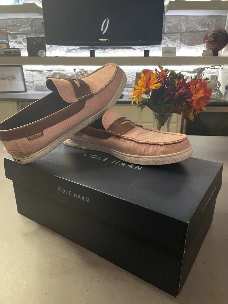 Cole Haan GrandPrø Rally Laser Cut Penny Casual Suede Loafers Orange Pink Men 11 Cole Haan Men main image 3