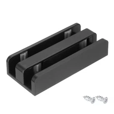 45mm Thickened Adjustable Sliding Door Bottom Guide with Screw, Black