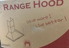 AKDY RH0017 30 in. 343 Convertible CFM Wall Mount Black Stainless Range Hood