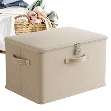 Washable Storage Box With Lock Secure Stackable Odor Proof Storage Container 