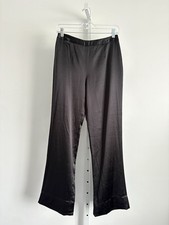 Vtg Giorgio Armani Black Label Wool Silk Trousers Pants Size 44 US 8-10 Italy