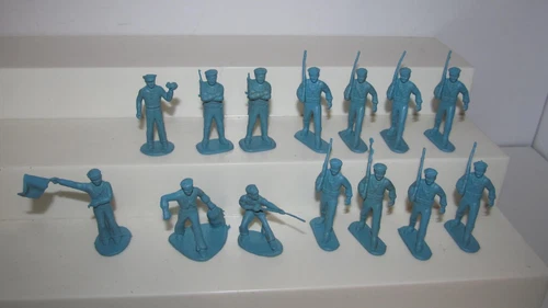 Vintage 1950s Marx Armed Forces Training Center Playset 45mm Navy Figures