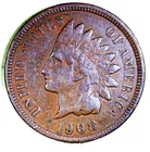 1908 Indian Head Penny.....   Nice Detailed Coin.....  5-7-6