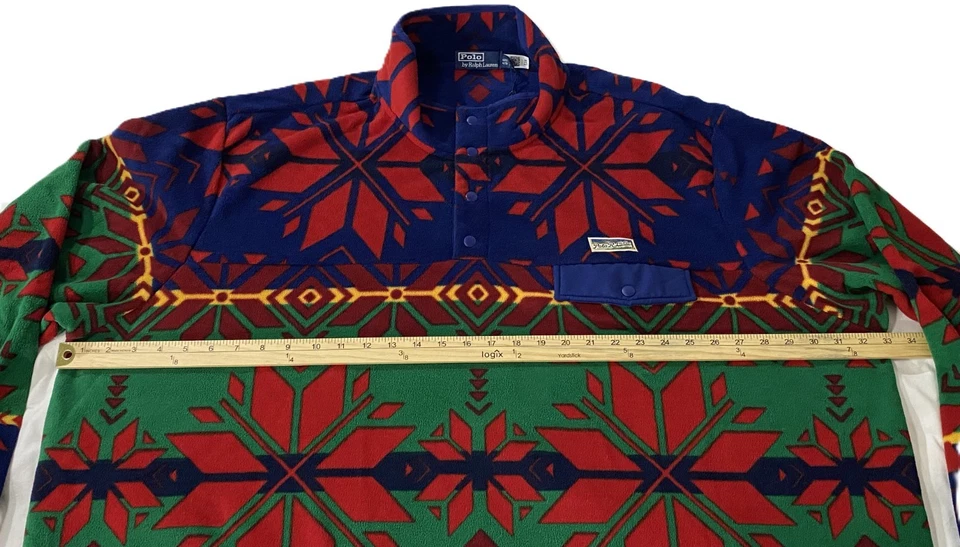 NWT Polo Ralph Lauren *4XB* Pullover Fleece Aztec Snowflake Sun Valley -Size=4XB - Image 4 of 4