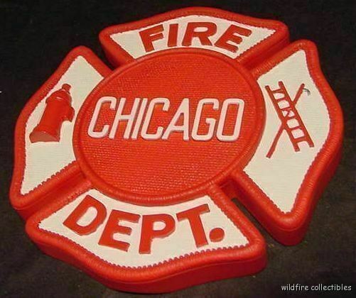 CODE 3 CHICAGO FIRE DEPARTMENT DEPT FIREMAN RESIN PATCH Firefighter plaque badge