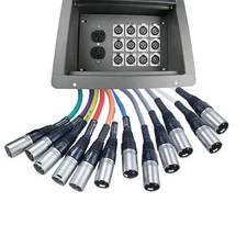 Pro Audio Stage Recessed Floor Box with 110v Electric and XLR Connections (12...