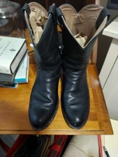 Tecovas The Earl Roper Mens Size 8.5 D  Genuine Leather Western Black Boots