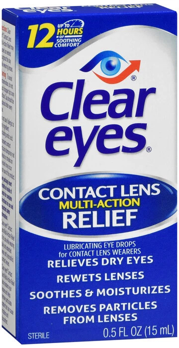 CLEAR EYES CONTACT LENS RELIEF 0.5OZ  Exp 02/26 (Pack of 2)