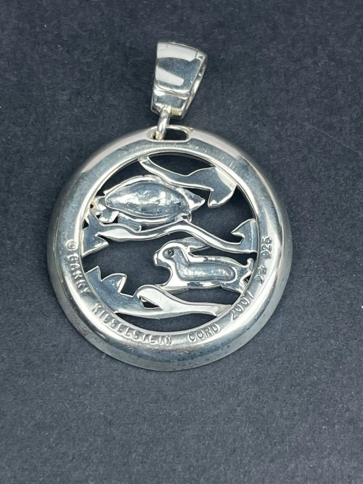 BARRY KIESELSTEIN CORD 2007 .925 Sterling Silver TORTOISE & HARE Pendant 17g - Image 3 of 4