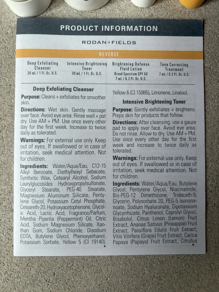 Rodan and/+ Fields Reverse Regimen Travel Size NIB - Image 4 of 4