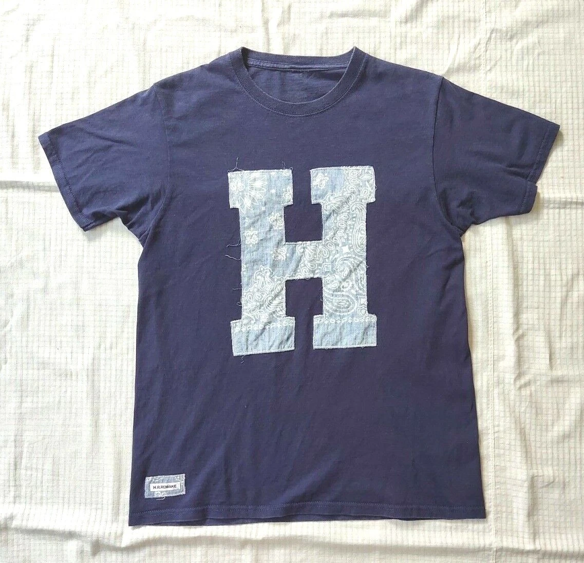 HR Market Remake Navy Blue H Paisley T-Shirt Hollywood Ranch Market M
