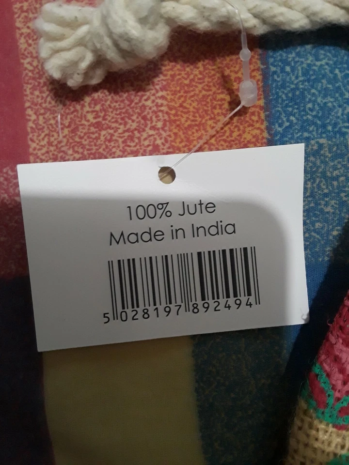 The Body Shop Colorful Jute Drawstring Bag (New with Tags) - Image 3 of 3