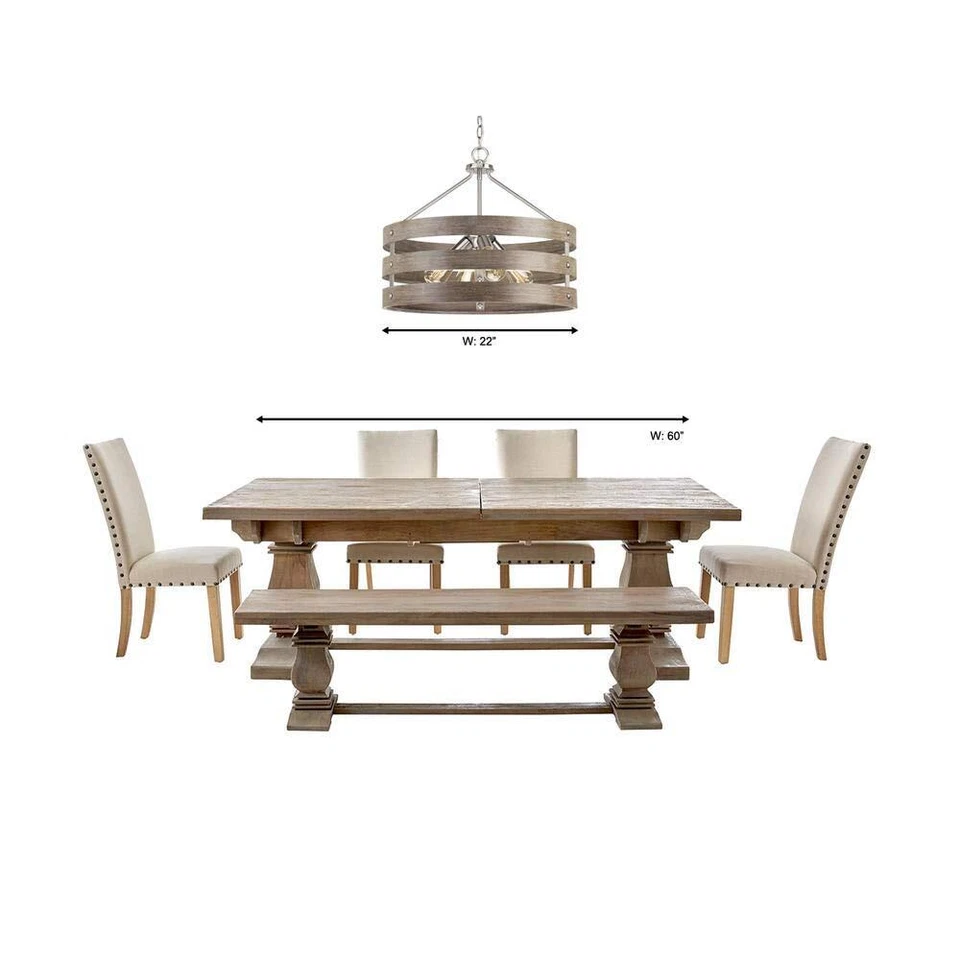 Progress Lighting Pendant Light 4-Light Brushed Nickel Drum 22 in. Gulliver - Image 3 of 4