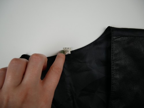 VINTAGE Leather black 80s 90s punk Womens Jacket Waistcoat gilet small 10 - Picture 7 of 11