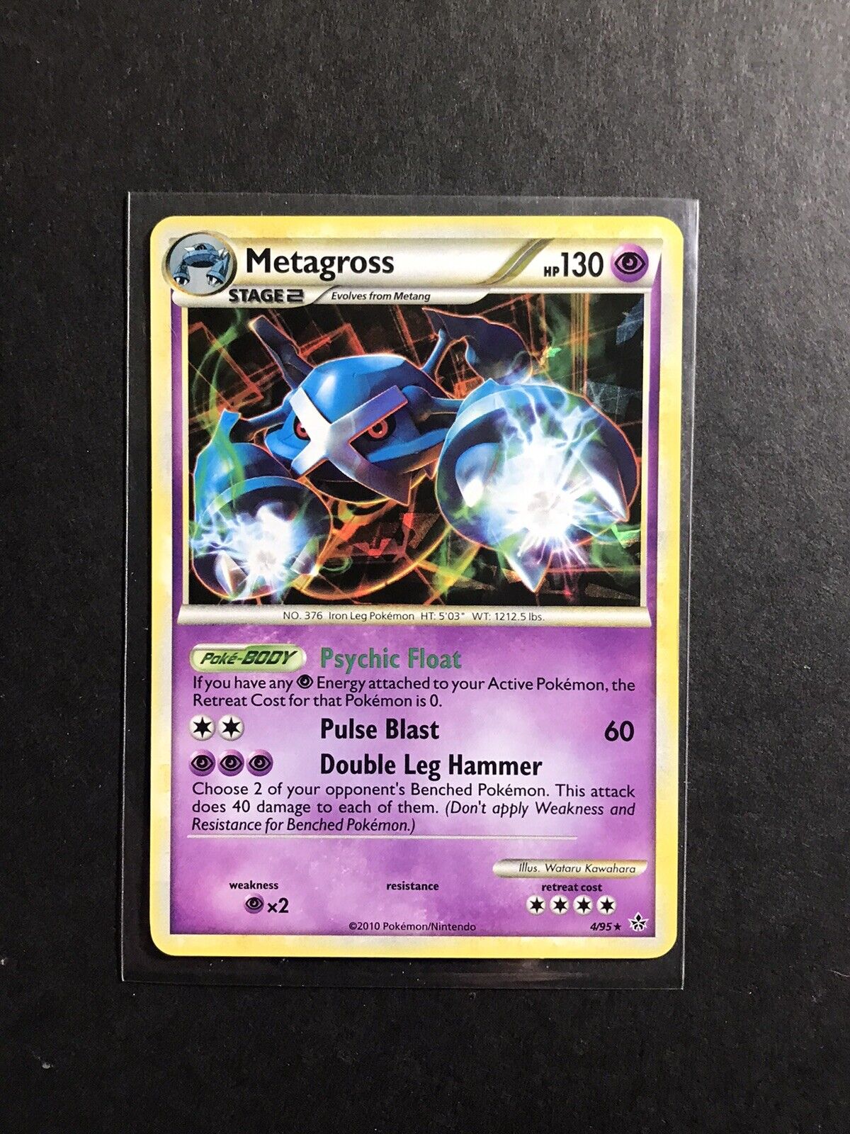Metagross 4/95 Pokemon Card Unleashed Cracked Ice Holo Rare Deck