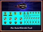 1/64 "Ferrari-Porsche-Lamborghini" Assorted Emblems Decal SCR-0631