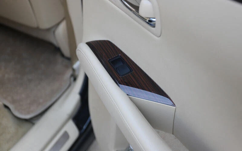 Borde de marco de panel elevador de bloqueo de ventana 4 piezas para Lexus RX350 450h 2009-2015 madera grano Foto 3 de 4