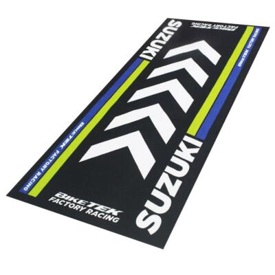 BikeTek Serie 4 Garagenmatte Suzuki 190 x 80 cm Motorrad Display Werkstattmatten