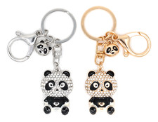 TB Love Cute Panda Bear Black White Women Fashion Jewelry Purse Charm Keychain