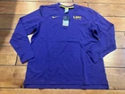 NIKE LSU TIGERS ON FIELD FOOTBALL DRI FIT CREW PULLOVER PURPLE XL NWT