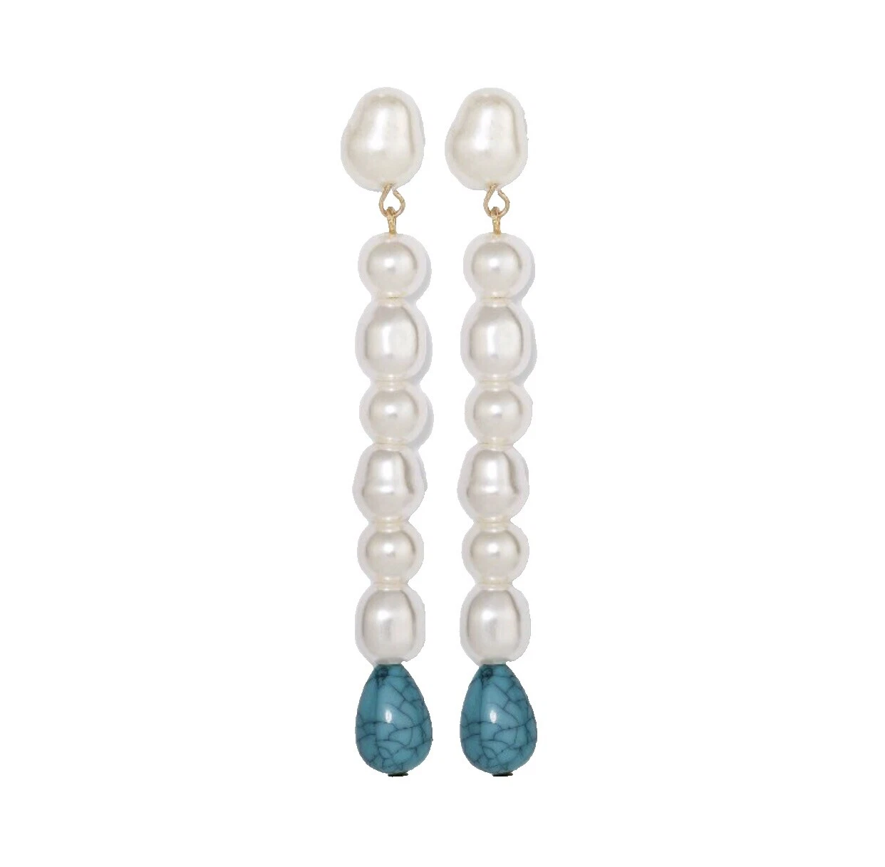 Pearl Turquoise Fashion Earrings