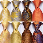 Mens Ties Set Men Necktie Pocket Square Set Red Blue Black Paisley Solid