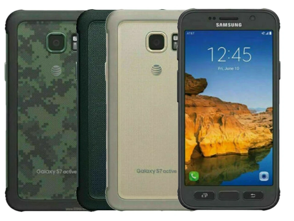 Smartphone Samsung Galaxy S7 Active SM-G891A 32GB AT&T Desbloqueado Android B+W Grabación Foto 4 de 4