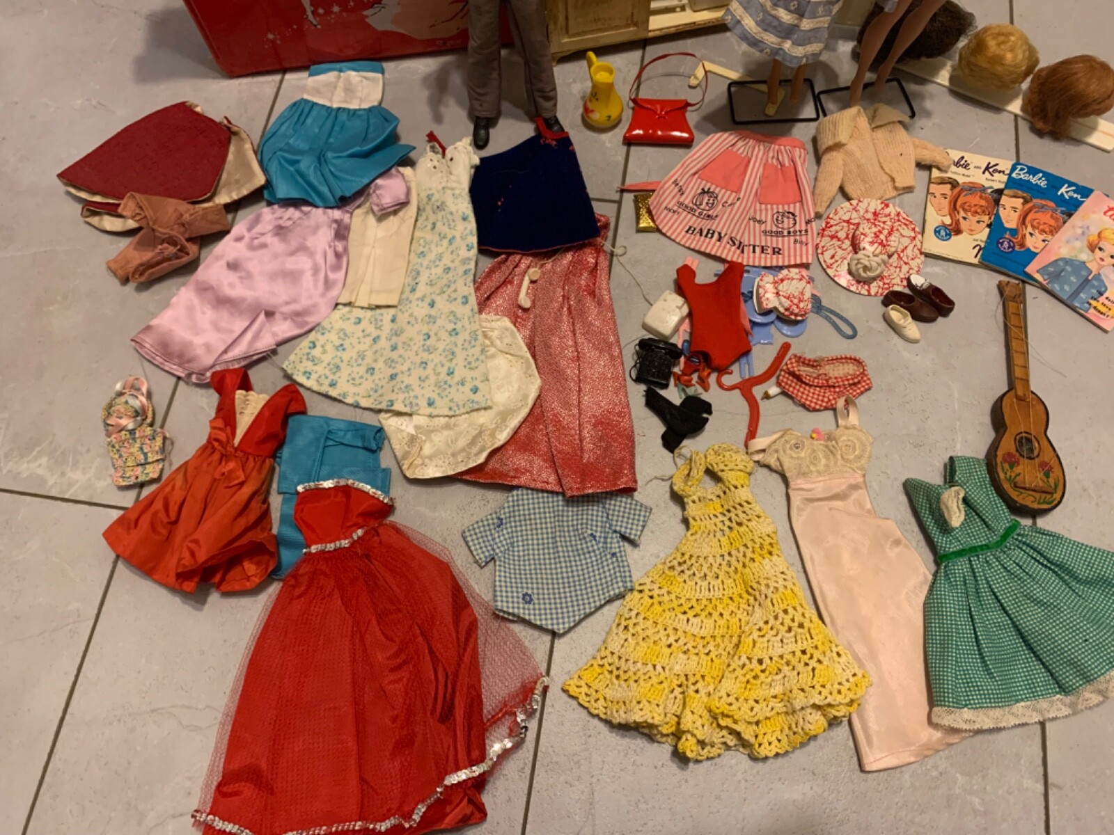 Lot of Vintage 1960s Japan BARBIE / MIDGE / KEN Dolls Clothes