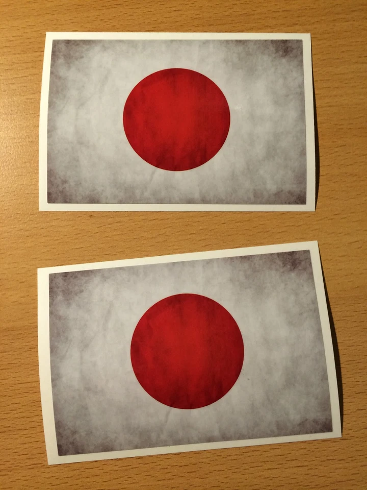 2x JAPAN Flagge Aufkleber Sticker Asia Tuning Nippon Racer Rennsport vintage