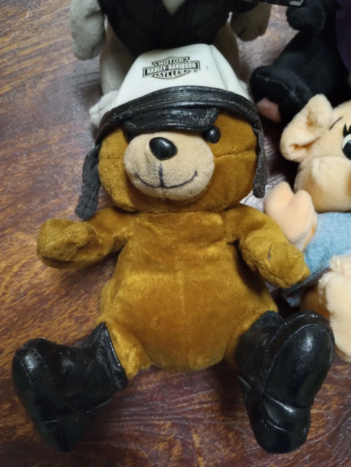 Lote de 6 bolsas de frijoles vintage Harley Davidson motociclista 1998-1999 Foto 4 de 4