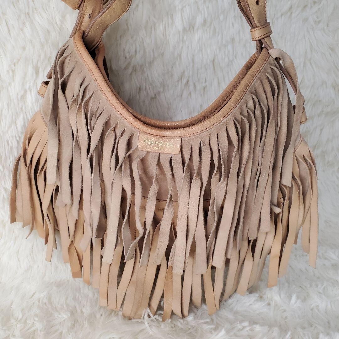 YVES SAINT LAURENT Rive Gauche Boheme Suede Fringe Shoulder YVES SAINT LAURENT Rive Gauche Boheme Suede Fringe Shoulder