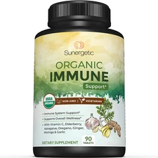 USDA Organic Immune Support Supplement - 90 Tablets