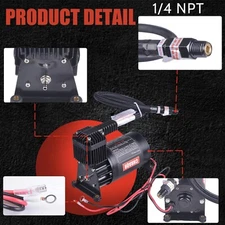 Air Ride Suspension Compressor 150PSI For Car Horns Pneumatic Suspension Systems
