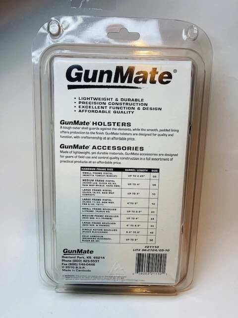 Gunmate Hip Holster Large Frame Pistol Size 10 Ambidextrous Black 21110 - Image 2 of 4