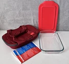 Vintage Pyrex Portables Glass Baking Dish & Insulated Bag, 7x11 (2.2QT) #232 USA
