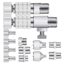 15 Pieces Airbrush Adapter Kit Including Quick Disconnect Connectors Fitting Set